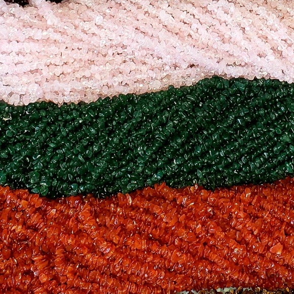 Genuine Gemstone Chips Approx. 36" strand - Picture 2 of 2